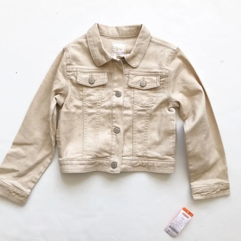 Gymboree NWT beige/bronze jean jacket M(7/8Y)